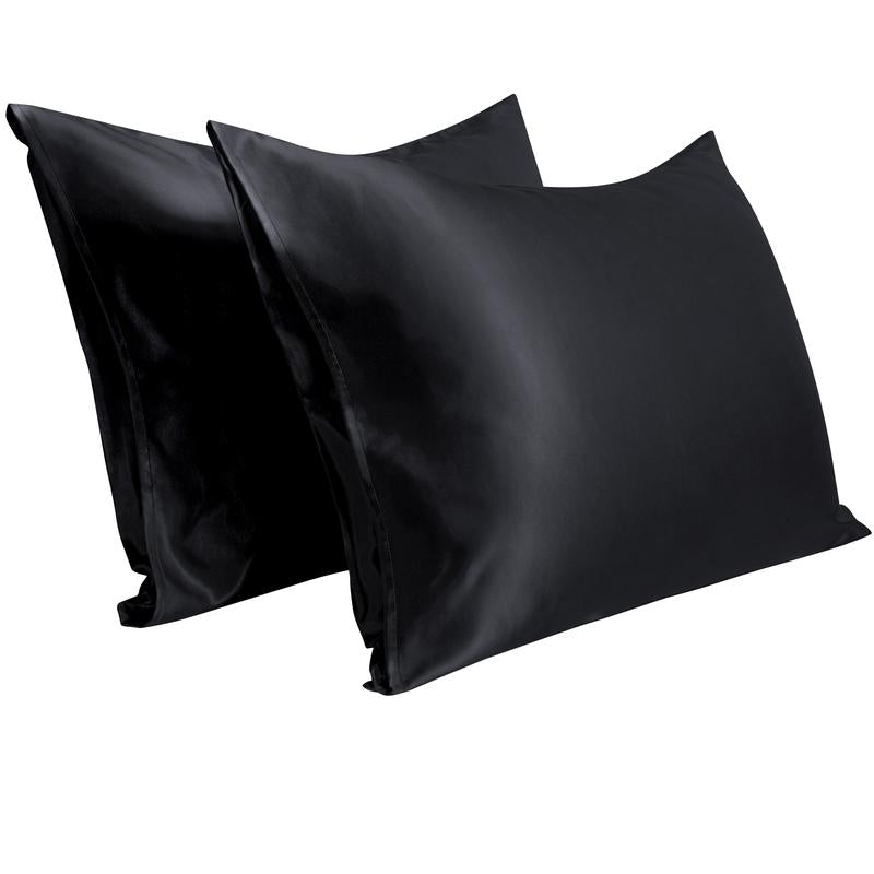 Bedsum Silky Satin Pillowcases for Hair and Skin, 2 Piece Ultra Soft and Cooling Pillow Cases