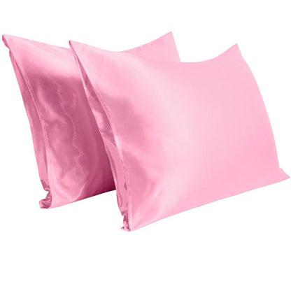 Bedsum Silky Satin Pillowcases for Hair and Skin, 2 Piece Ultra Soft and Cooling Pillow Cases