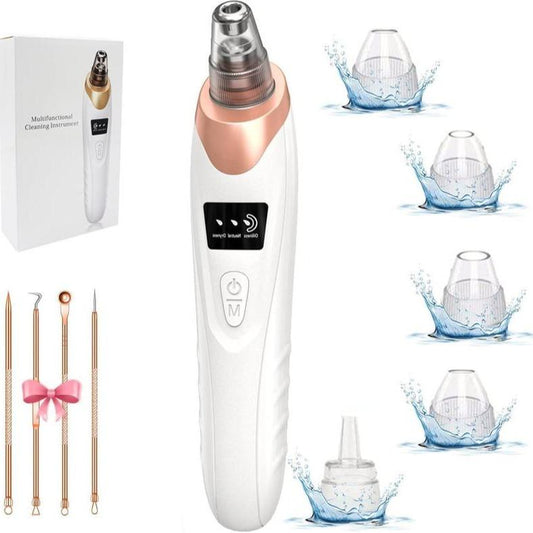 Blackhead Remover Vacuum Tool with 3 Adjustable Suction Levels & 5 Probes for Pore Facial Care, Ideal for Christmas Gifts