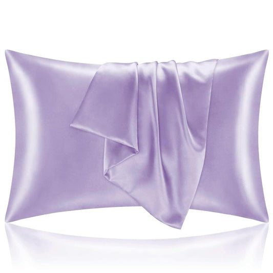 Solid Color Satin Pillowcase, 2 Counts Modern Simple Pillowcase without Filler, Soft Comfortable Pillow Cover for Home Bedroom Dormitory, Bedding Supplies，Skin-Friendly Pillowcase with Envelope Closure, Summer Gifts, Cool Bedroom, Bedroom Accessories