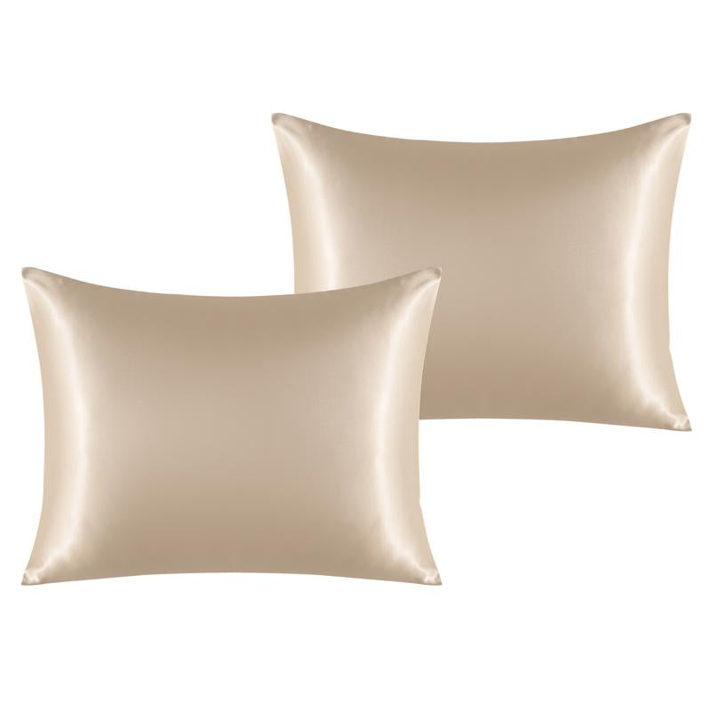 Bedsum Silky Satin Pillowcases for Hair and Skin, 2 Piece Ultra Soft and Cooling Pillow Cases
