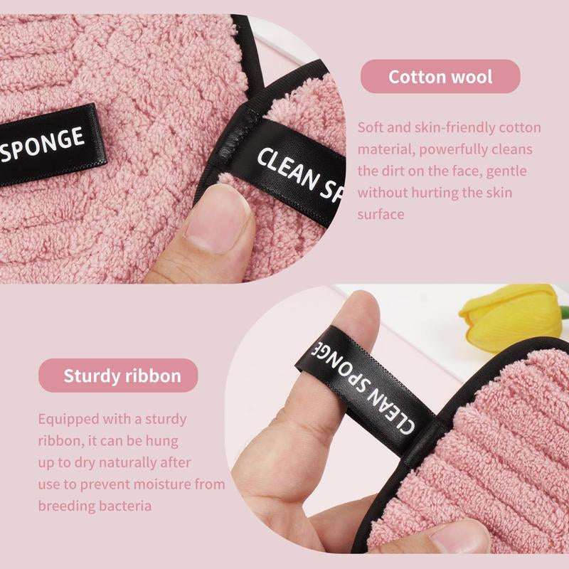 MAANGE Makeup Remover Puff Set, 10Pcs/Set Multifunctional Double Sided Face Wash Puff, Face Cleaning Pads, Makeup Remover Cloth, Skincare Tools, Makeup Products Accessories, Lightweight Cosmetic Accessories, Christmas Gift