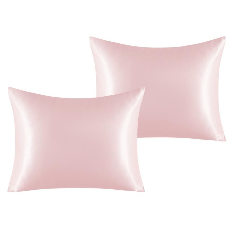 Bedsum Silky Satin Pillowcases for Hair and Skin, 2 Piece Ultra Soft and Cooling Pillow Cases