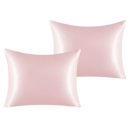Bedsum Silky Satin Pillowcases for Hair and Skin, 2 Piece Ultra Soft and Cooling Pillow Cases