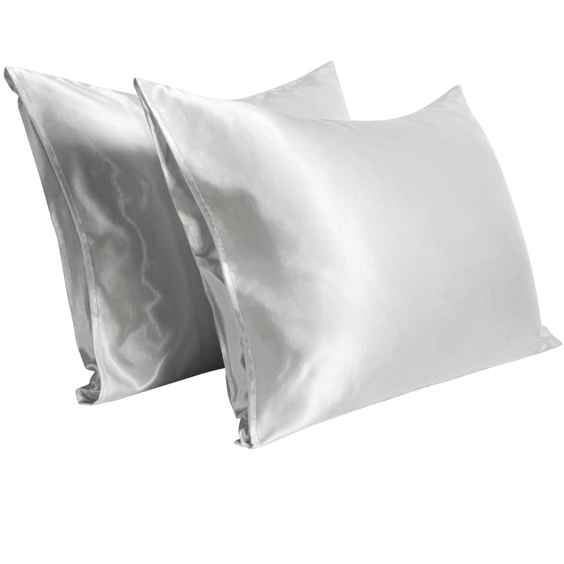Bedsum Silky Satin Pillowcases for Hair and Skin, 2 Piece Ultra Soft and Cooling Pillow Cases