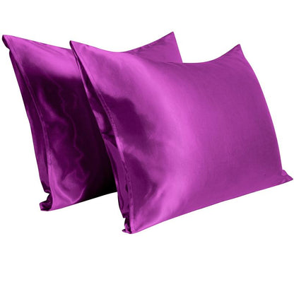 Bedsum Silky Satin Pillowcases for Hair and Skin, 2 Piece Ultra Soft and Cooling Pillow Cases