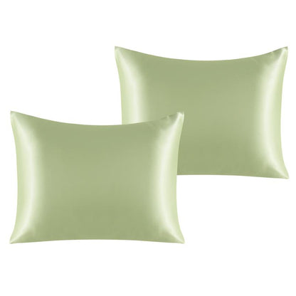 Bedsum Silky Satin Pillowcases for Hair and Skin, 2 Piece Ultra Soft and Cooling Pillow Cases