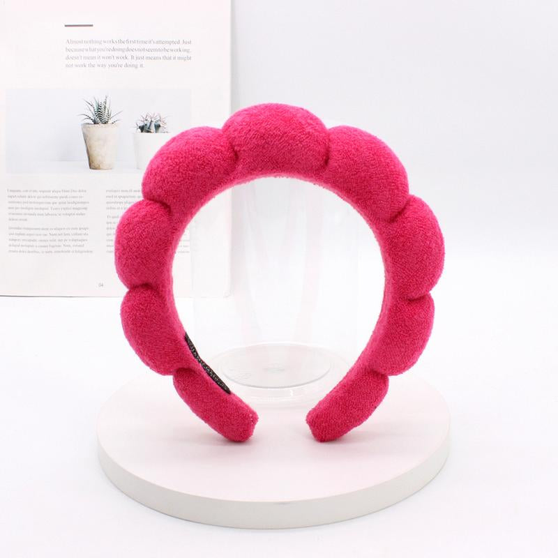 Jbextension Spa Headband 2 Pcs for Women-Girls, Makeup Sponge Headband, Non Slip Face Wash, Skincare-Padded Soft Thick Terry Cloth Hair Band Accessory 2 Pcs