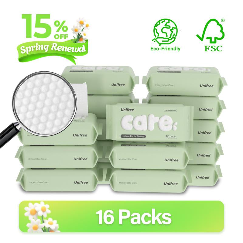 [ZS] Unifree Face Towel | Disposable Dry Wipes | Absorbent,Reusable,Soft,Comfort, Skincare,Useful Gift,Portable,Thick,Clean,Facial, Hygiene