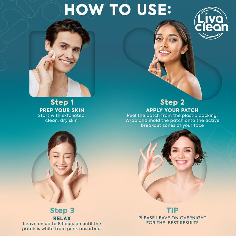 Livaclean 272 CT Pimple Patches Variety Pack W/ Tea Tree Oil, Salicylic Acid & Calendula Oil - Large Blemish Patches for Face Acne Patches Large, Hydrocolloid Patches Skincare Clear Zit Matte Skin Repair