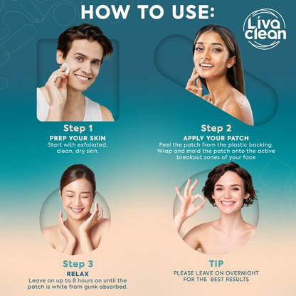 Livaclean 272 CT Pimple Patches Variety Pack W/ Tea Tree Oil, Salicylic Acid & Calendula Oil - Large Blemish Patches for Face Acne Patches Large, Hydrocolloid Patches Skincare Clear Zit Matte Skin Repair