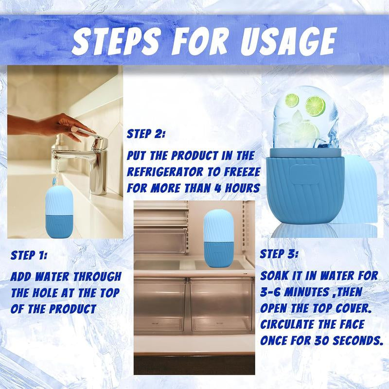 Ice Roller for Face and Eye Glow Naturally and Skincare, Ice Face Roller, Ice Facial Cube, Gua Sha Face Massage, Ice Roller Face for Beauty and Skin Care Gift for Men & Women Face Ice Roller Lifting Grid Puffiness Relief