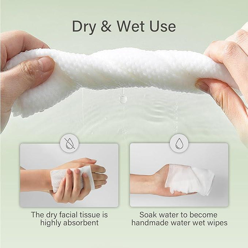 [ZS] Unifree Face Towel | Disposable Dry Wipes | Absorbent,Reusable,Soft,Comfort, Skincare,Useful Gift,Portable,Thick,Clean,Facial, Hygiene
