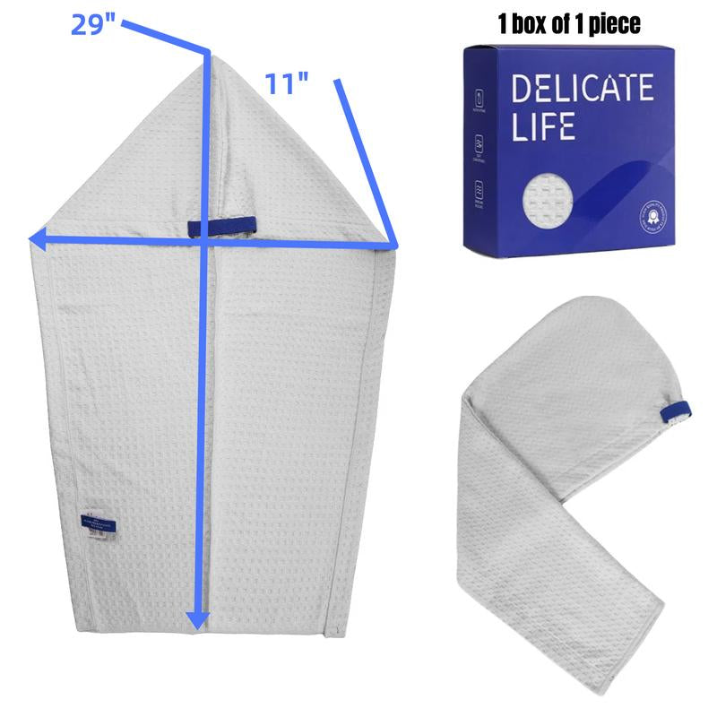 Microfiber Waffle Dry Hair Towel Hair Cap with Elastic Band, Super Soft, Super Absorbent, Quick Drying No Blow Drying Hair Towel, Hair Care Premium Towel , Suitable for Women'S Curly, Long and Thick Hair, Suitable for Beauty, Travel, Gift.