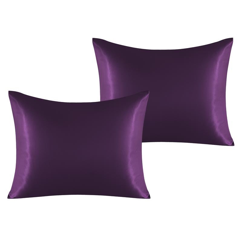 Bedsum Silky Satin Pillowcases for Hair and Skin, 2 Piece Ultra Soft and Cooling Pillow Cases