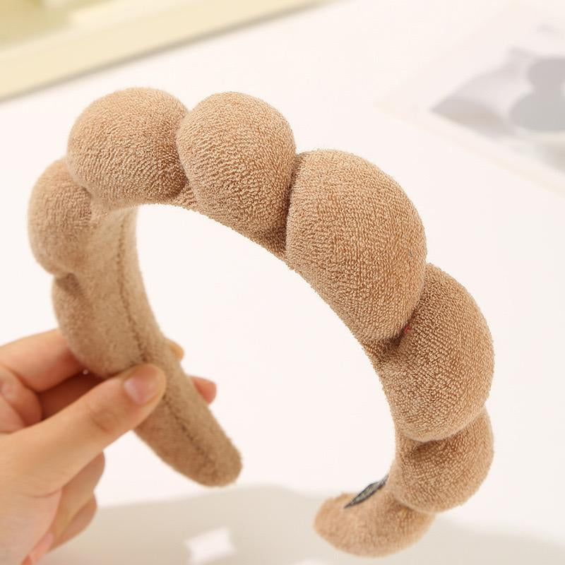 Jbextension Spa Headband 2 Pcs for Women-Girls, Makeup Sponge Headband, Non Slip Face Wash, Skincare-Padded Soft Thick Terry Cloth Hair Band Accessory 2 Pcs