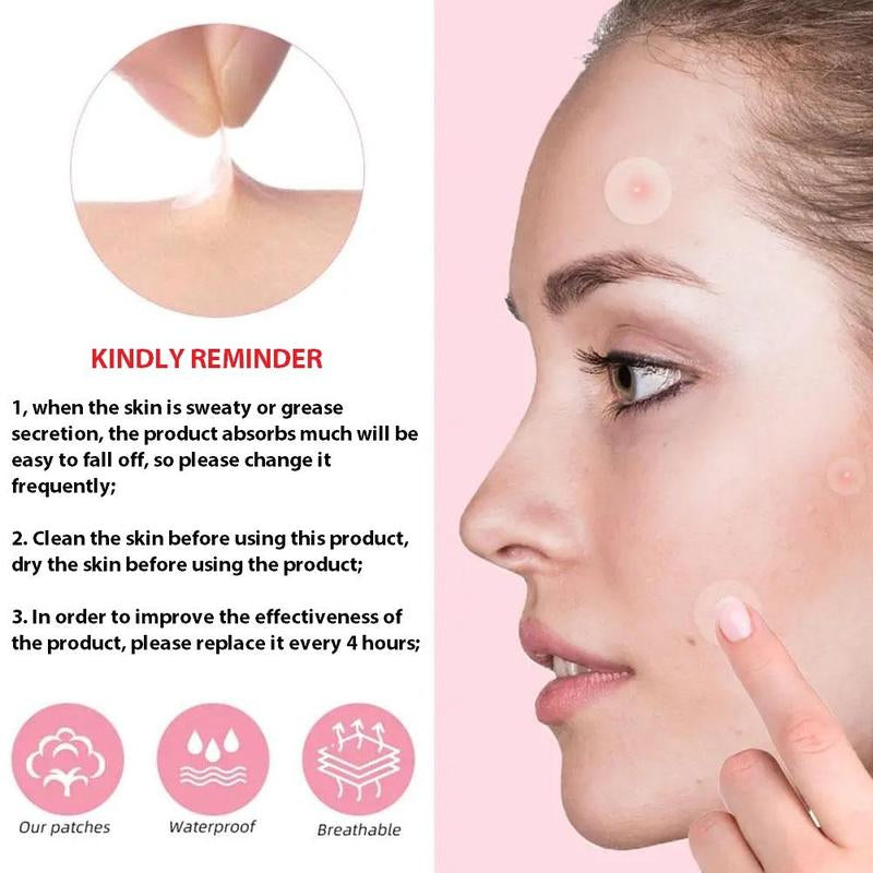 Gentle Facial Acne Spot Patches, Hydrocolloid Acne Pimple Patch, Comfort Invisible Acne Spot Patches, Skin Tag Hydrocolloid Pimple Patch for Blemish, Zits, Spots, Valentine'S Day Gift, Skincare Products