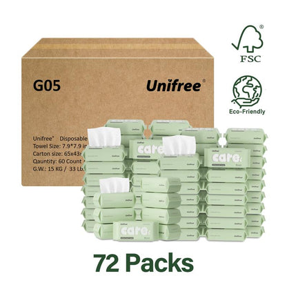 [ZS] Unifree Face Towel | Disposable Dry Wipes | Absorbent,Reusable,Soft,Comfort, Skincare,Useful Gift,Portable,Thick,Clean,Facial, Hygiene