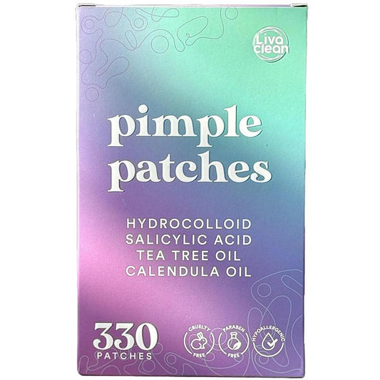 Livaclean 330 CT Pimple Patches for Face W/Salicylic Acid, Tea Tree Oil & Calendula Oil Acne Skincare
