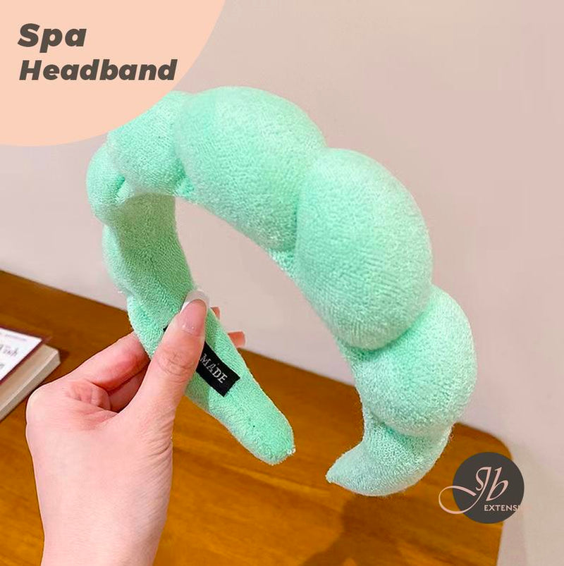 Jbextension Spa Headband 2 Pcs for Women-Girls, Makeup Sponge Headband, Non Slip Face Wash, Skincare-Padded Soft Thick Terry Cloth Hair Band Accessory 2 Pcs