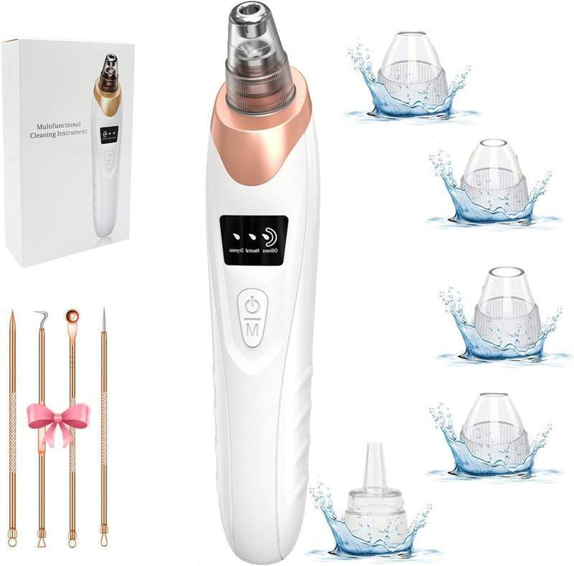 Blackhead Remover Vacuum Tool with 3 Adjustable Suction Levels & 5 Probes for Pore Facial Care, Ideal for Christmas Gifts