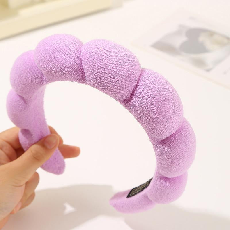 Jbextension Spa Headband 2 Pcs for Women-Girls, Makeup Sponge Headband, Non Slip Face Wash, Skincare-Padded Soft Thick Terry Cloth Hair Band Accessory 2 Pcs