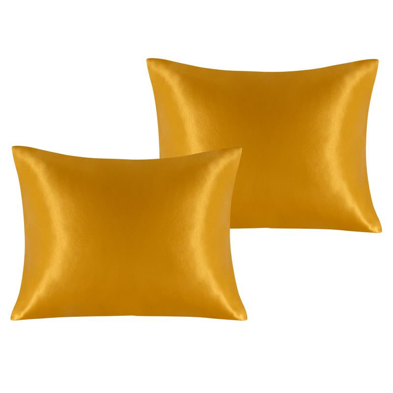 Bedsum Silky Satin Pillowcases for Hair and Skin, 2 Piece Ultra Soft and Cooling Pillow Cases