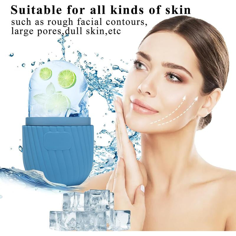 Ice Roller for Face and Eye Glow Naturally and Skincare, Ice Face Roller, Ice Facial Cube, Gua Sha Face Massage, Ice Roller Face for Beauty and Skin Care Gift for Men & Women Face Ice Roller Lifting Grid Puffiness Relief