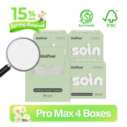 [ZS] Unifree Face Towel | Disposable Dry Wipes | Absorbent,Reusable,Soft,Comfort, Skincare,Useful Gift,Portable,Thick,Clean,Facial, Hygiene