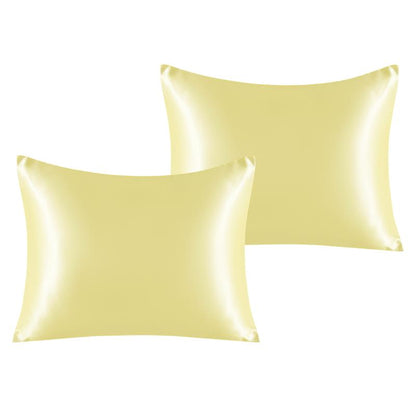 Bedsum Silky Satin Pillowcases for Hair and Skin, 2 Piece Ultra Soft and Cooling Pillow Cases