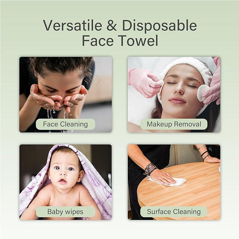 [ZS] Unifree Face Towel | Disposable Dry Wipes | Absorbent,Reusable,Soft,Comfort, Skincare,Useful Gift,Portable,Thick,Clean,Facial, Hygiene