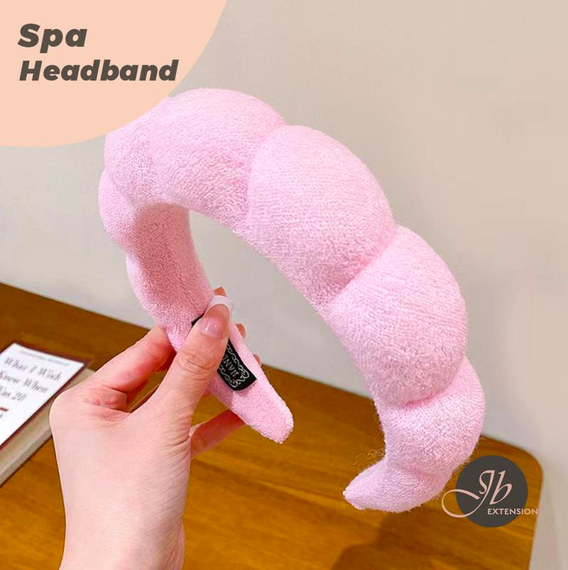 Jbextension Spa Headband 2 Pcs for Women-Girls, Makeup Sponge Headband, Non Slip Face Wash, Skincare-Padded Soft Thick Terry Cloth Hair Band Accessory 2 Pcs