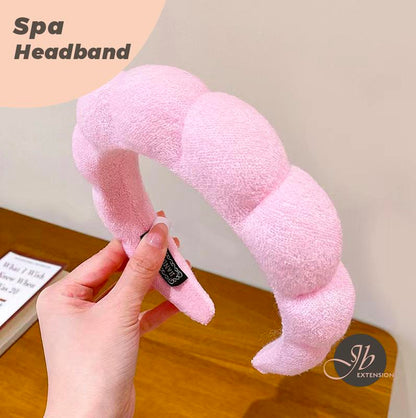 Jbextension Spa Headband 2 Pcs for Women-Girls, Makeup Sponge Headband, Non Slip Face Wash, Skincare-Padded Soft Thick Terry Cloth Hair Band Accessory 2 Pcs