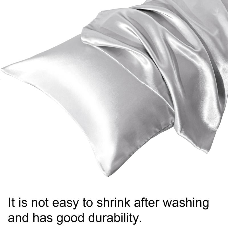 Bedsum Silky Satin Pillowcases for Hair and Skin, 2 Piece Ultra Soft and Cooling Pillow Cases