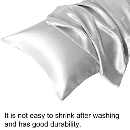 Bedsum Silky Satin Pillowcases for Hair and Skin, 2 Piece Ultra Soft and Cooling Pillow Cases
