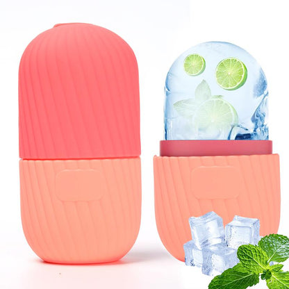 Ice Roller for Face and Eye Glow Naturally and Skincare, Ice Face Roller, Ice Facial Cube, Gua Sha Face Massage, Ice Roller Face for Beauty and Skin Care Gift for Men & Women Face Ice Roller Lifting Grid Puffiness Relief